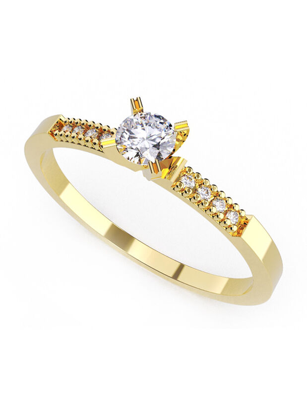 Anillo de Compromiso de 14K con Diamante de Lab... image number null