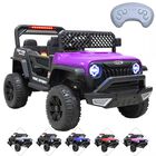 Camioneta Montable El&eacute;ctrica Para Ni&ntilde;os Luces  Bluetooth M&uacute;sica Control Remoto Doble Motor Modo Mecedora Bater&iacute;a 12v Morado