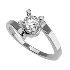 Anillo de Compromiso en Oro Blanco 14K con Circonia -  Talla:7/ FJ851-14W-CZ-7