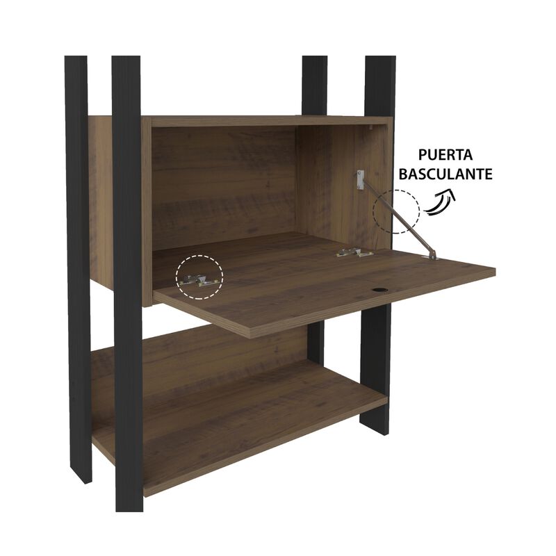 Librero Bertolini Match Pino Negro image number null