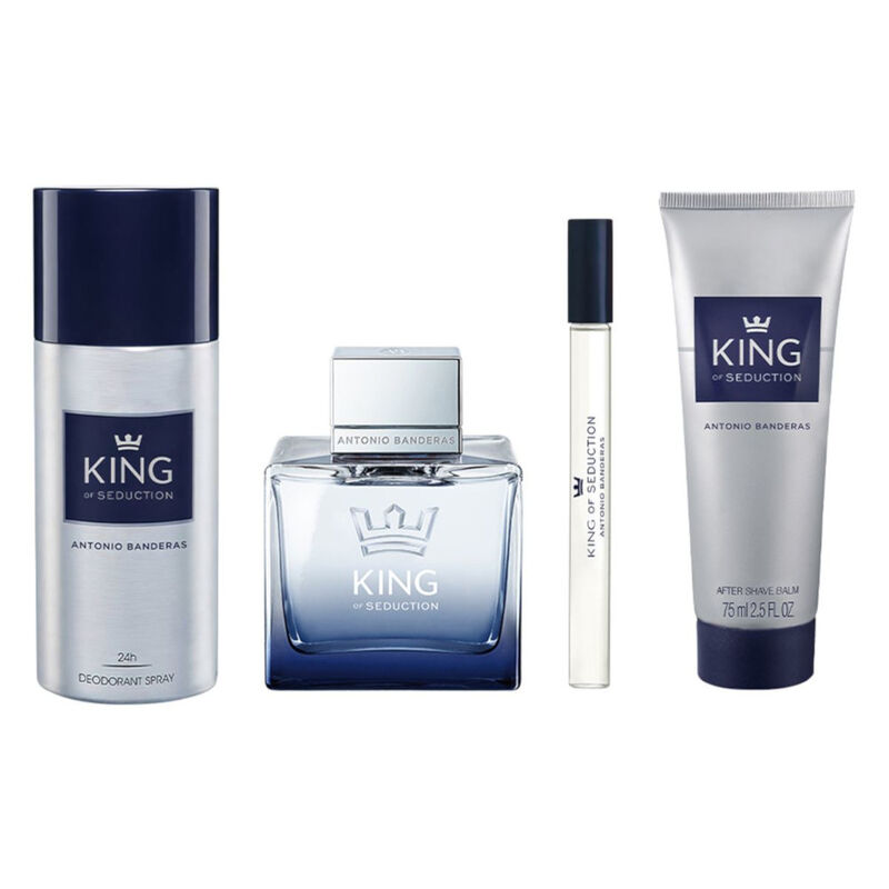 Set King Of Seduction 4 Pzs 100ml Edt Spray/des... image number null