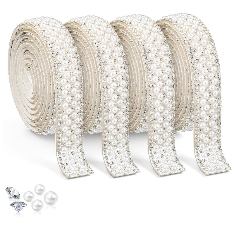 Cinta Decorativa Geehua 4 Rollos 1,5 cm Perlas ... image number null