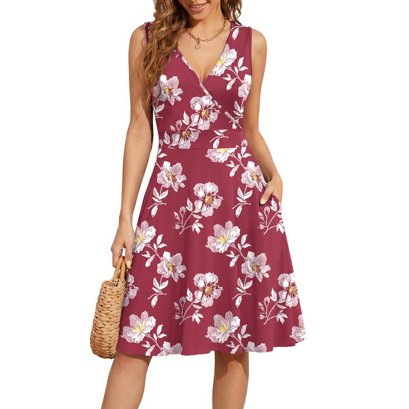 Vestido de Verano WEACZZY con Escote V, Sin Man... image number null