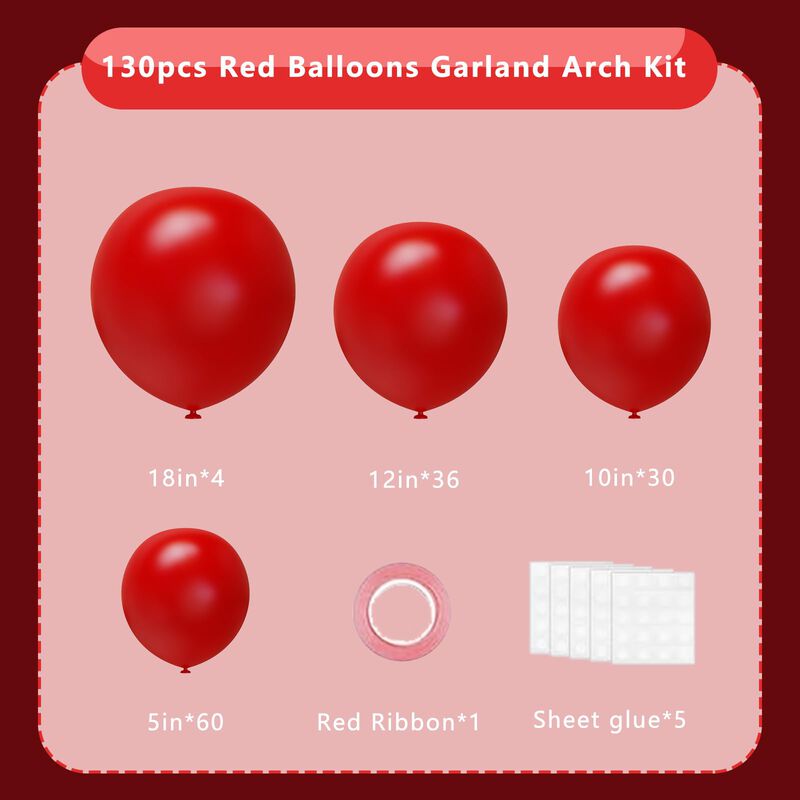 Kit De Arco De Globos Fqzylch 130 Piezas - Glob... image number null