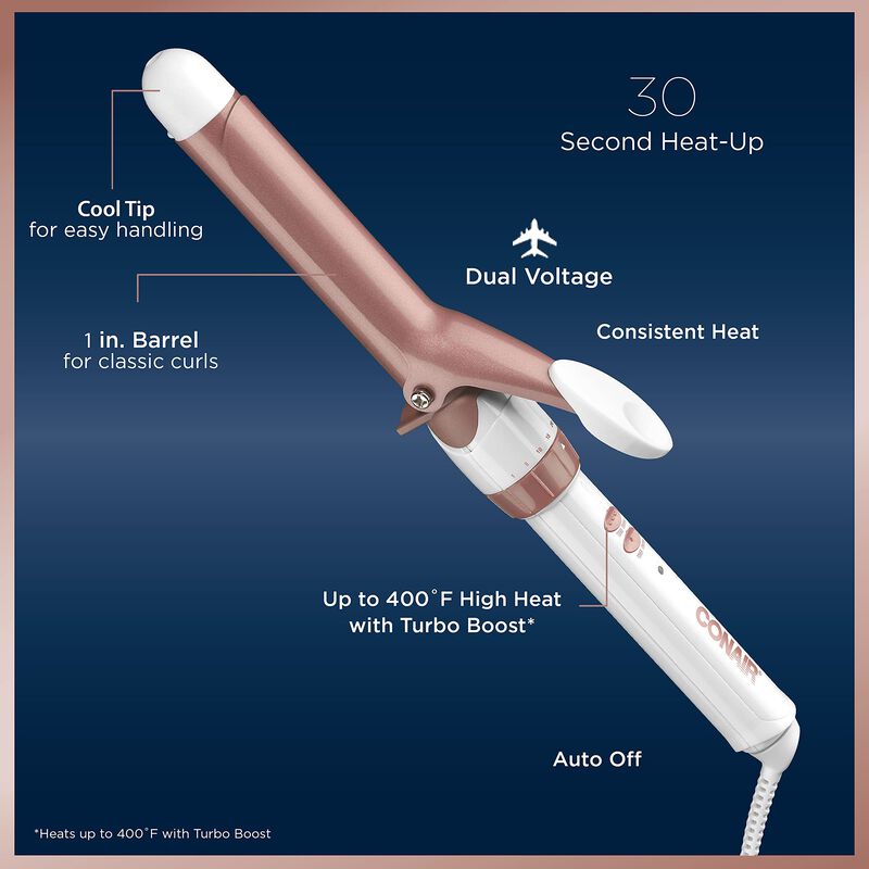 Curling Iron Conair, Doble Barril De Cer&aacute;mica D... image number null