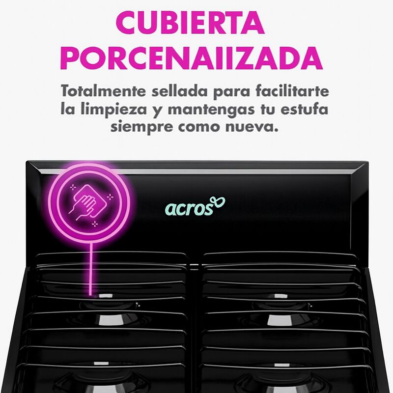 Estufa Al Piso Gas Acros NAW1001B Negro image number null