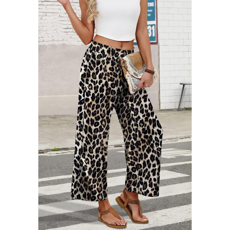 Pantalones Wiholl de Pierna Ancha de Lino Estam... image number null
