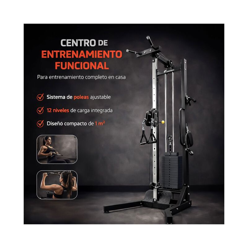 Maquina Multifuncional Polea Giratoria Gimnasio... image number null