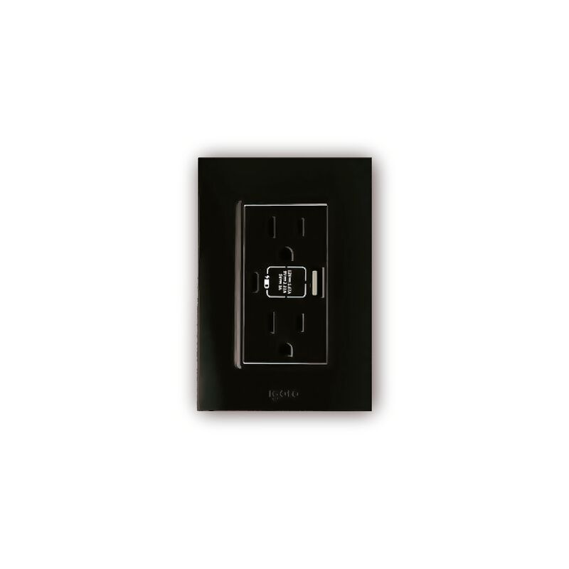 Placa con Contacto Duplex + USB+ USBC Negro iGo... image number null