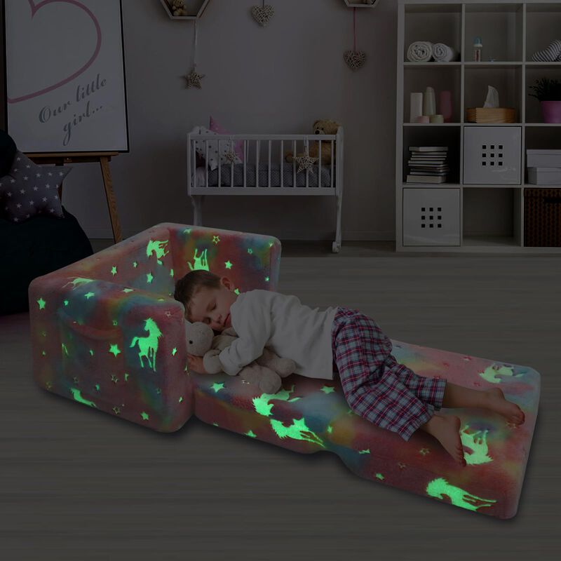 Sof&aacute; Convertible Sliguy Para Ni&ntilde;os, Rosa Que Br... image number null