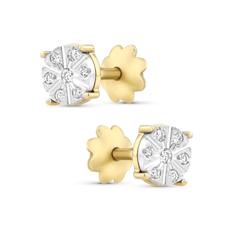 Aretes Oro Amarillo Y Blanco 14k 7 Pts image number null