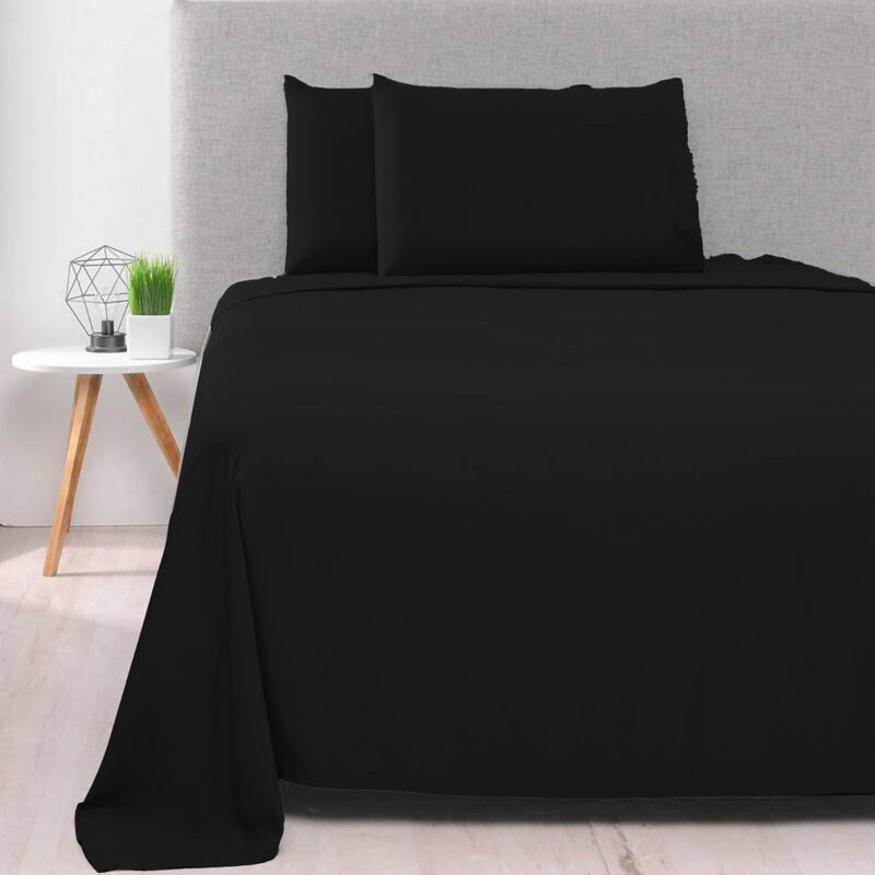 Juego Individual de S&aacute;banas Polo One Color Negr... image number null