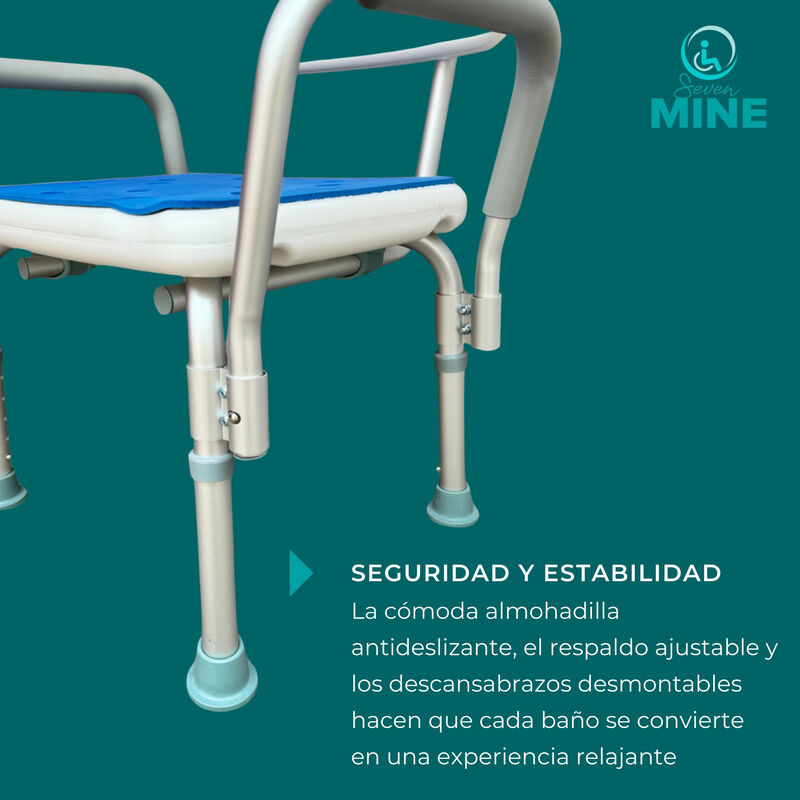 Silla para Baño Adulto Mayor con Almohadilla SM... image number null