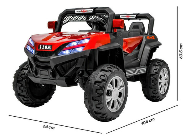 Carro Montable Buggy El&eacute;ctrico Luces M&uacute;sica USB... image number null