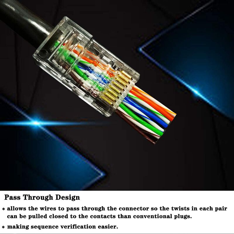 Conectores Rj45 Cat6 Cat5, Extremos De Conector... image number null