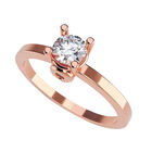 Anillo de Compromiso en Oro Rosa 14K con Circonia -  Talla:4/ M427-14R-CZ-4