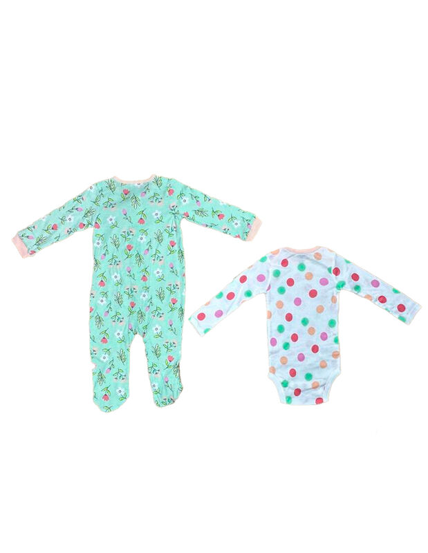 Kit 3 Piezas Bebé Niña Onesies Mameluco, Pantal... image number null