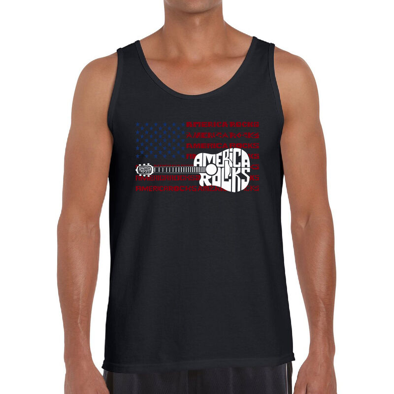 Tank Top Word Art Para Hombre - America Rocks -... image number null