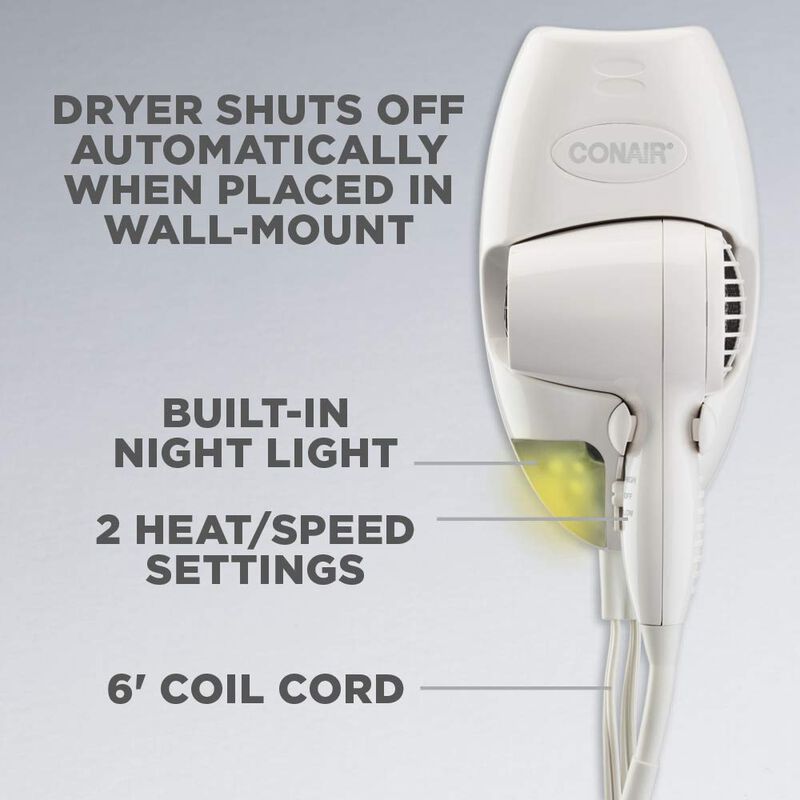Secador De Pelo Conair, Montaje En Pared, 1600 ... image number null