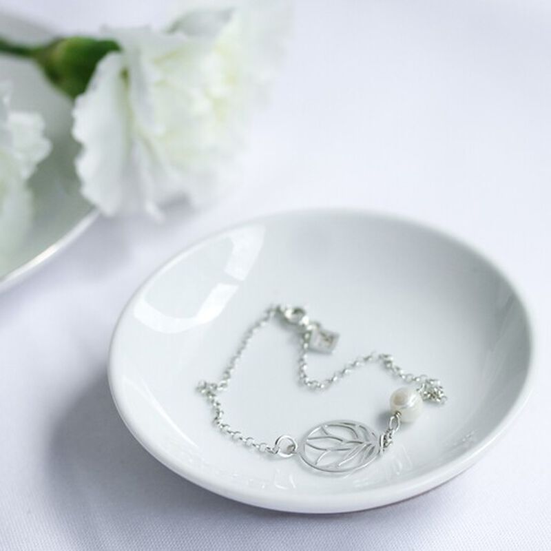 Set de Collar y Pulsera Amapola con Perla Blanc... image number null