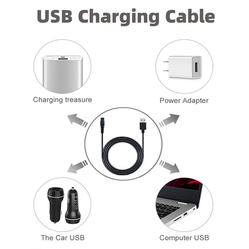 Cable De Carga Usb Qjin Para Afeitadora Philips... image number null