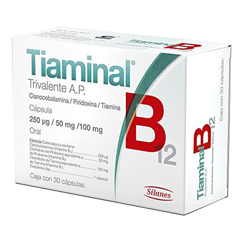 Tiaminal Tiaminal B12 Trivalente Ap 30 C&aacute;psulas image number null
