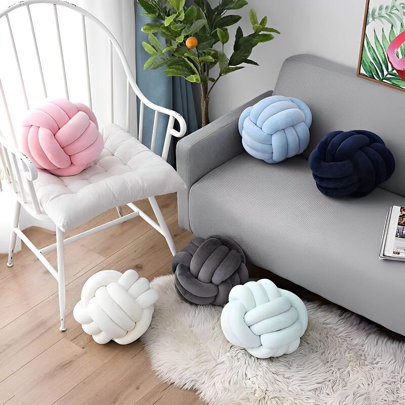Almohada Kebaihua Redonda 28 cm Azul Claro Con ... image number null