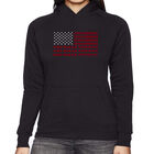 Sudadera Con Capucha Word Art Para Mujer - God Bless America - Negro