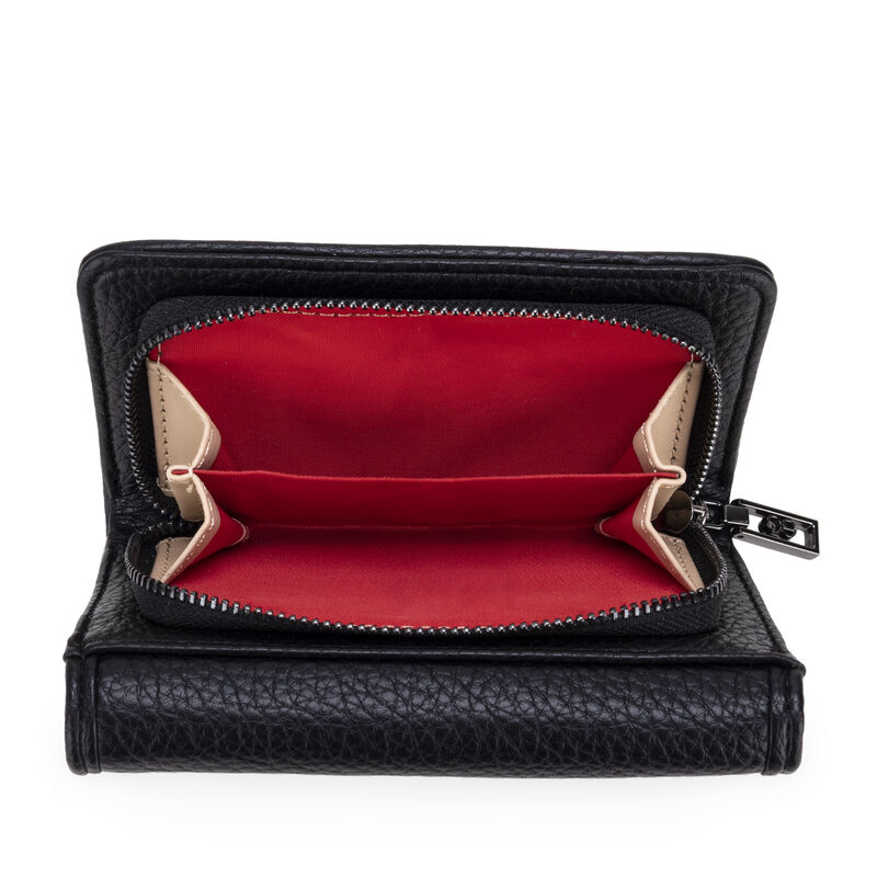 Cartera Hibrida Mediana Con Herraje Color Negro image number null