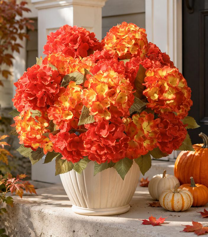Flores Artificiales Ivydale 46 cm Naranja Y Ama... image number null
