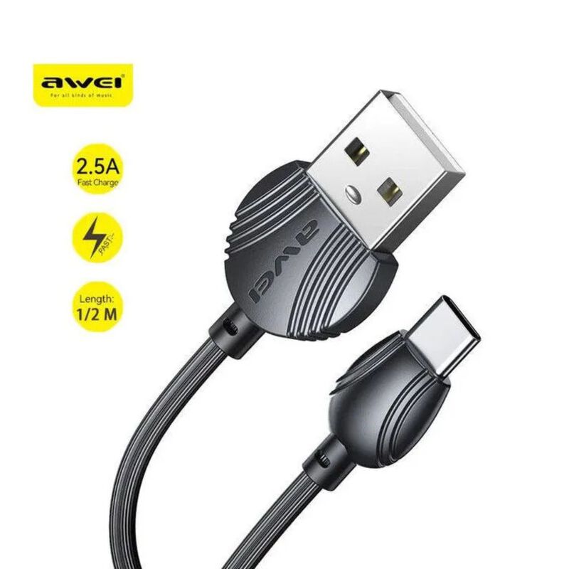 Awei Cl-61t Cable De Carga Tipo C (negro) image number null