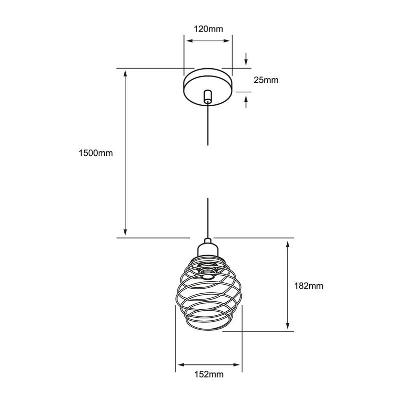 L&aacute;mpara Colgante Base E27 1.5 M De Suspensi&oacute;n 6... image number null