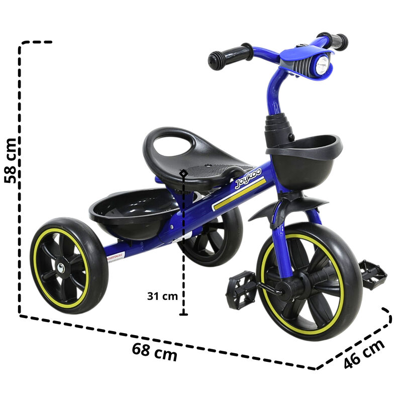 Triciclo Para Ni&ntilde;os Con Luz Y Sonido Ruedas Eva... image number null