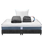 Colch&oacute;n King Size Cantabria+ Box + Almohada Royal + Protector Lux + 1 Juego De S&aacute;banas Royal