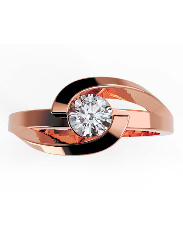 Anillo de Compromiso de 14K con Diamante de Lab... image number null