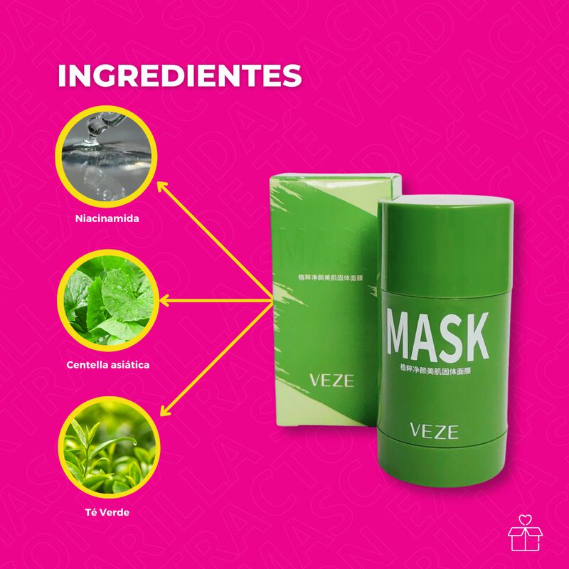 Pack de 3 Mascarillas Limpiadoras De T&eacute; Verde image number null