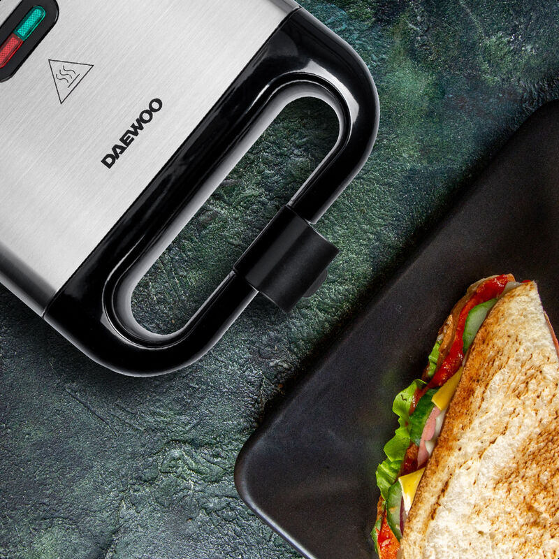 Sandwichera 2 Panes Daewoo Dsm-9743 Acero Inox ... image number null