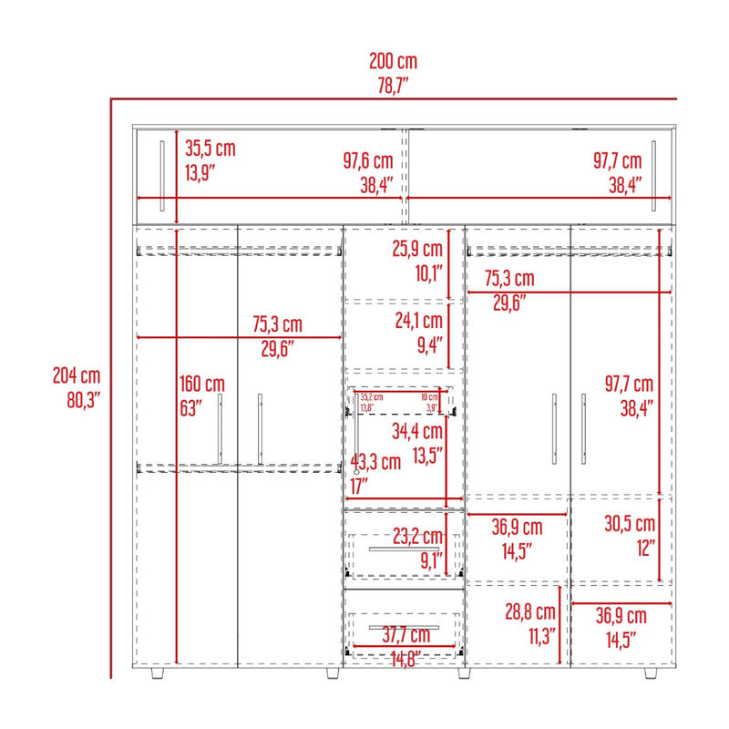 Closet Montano Bardolino con Dos Puertas Corred... image number null