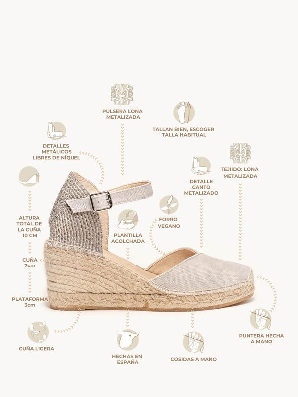 Jara Cu&ntilde;a Media Lona Metal Gris image number null