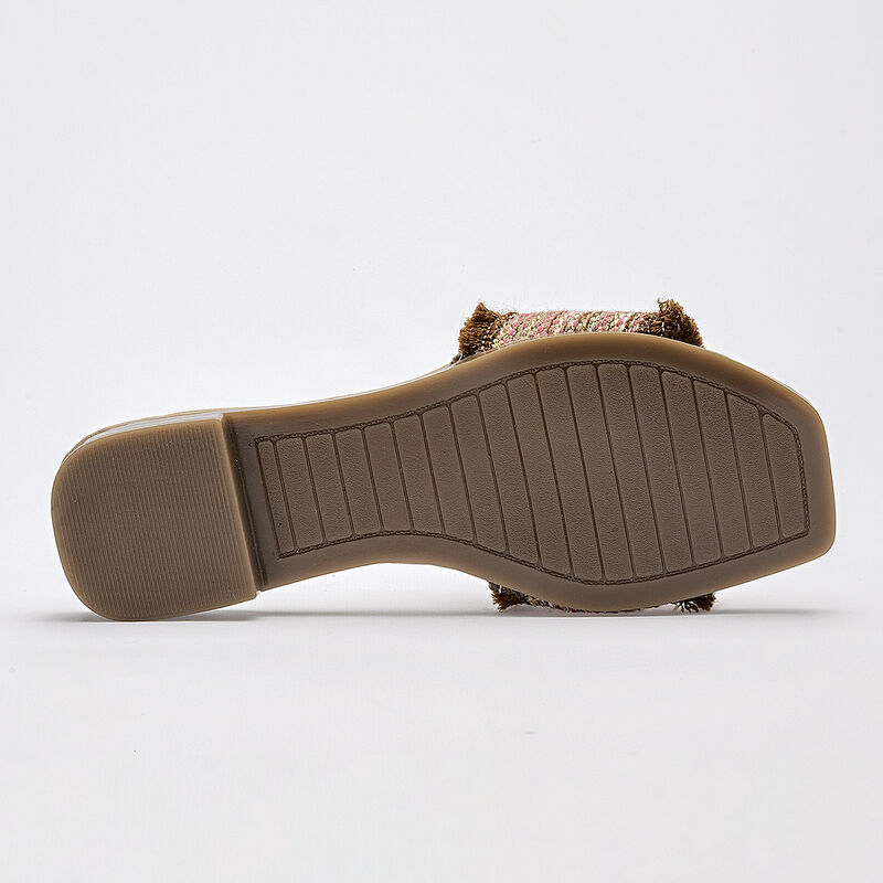 Mora Tierra sandalia piso para mujer camel mult... image number null