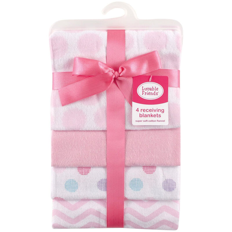 Manta De Franela Rn Luvable Friends 4pz Puntos ... image number null