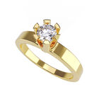 Anillo de Compromiso de 10K con Circonia Talla 75 ORO AMARILLO 10K- / M465-10Y-CZ-75
