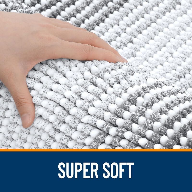 Alfombra De Ba&ntilde;o Olanly 76 &times; 51 cm Gris Chenill... image number null