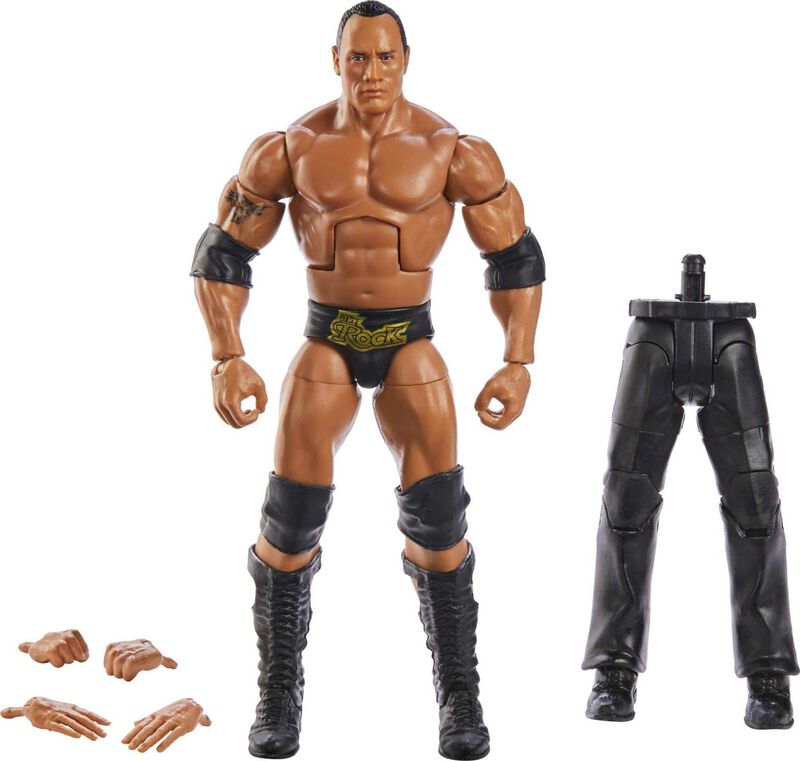Figura De Acci&oacute;n Mattel Wwe The Rock Wrestleman... image number null