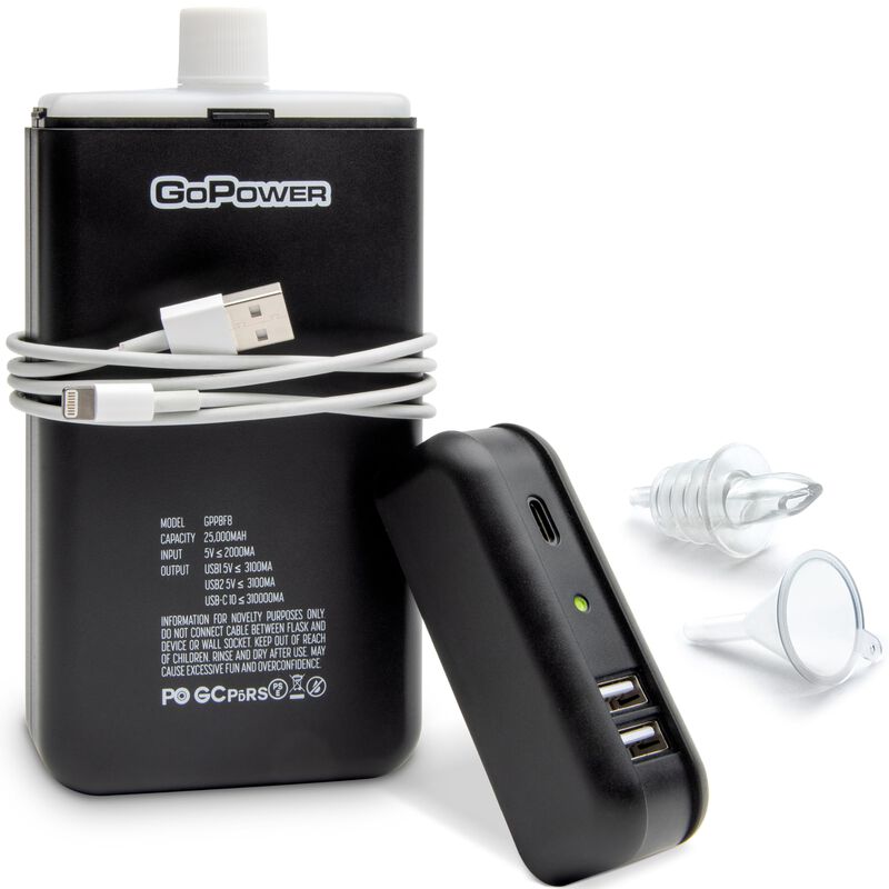 Flask Gopong Power Bank, 240 Ml, Alcohol Oculto... image number null