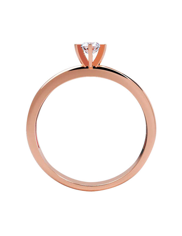 Anillo de Compromiso en Oro de 14K con Circonia... image number null