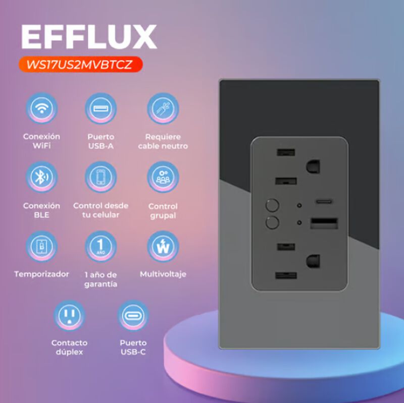 Contacto Pared Inteligente Wifi + 2 Puertos Usb... image number null
