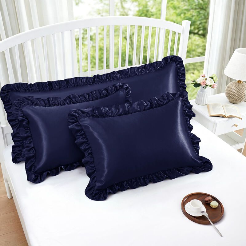 Funda De Almohada Homiest Est&aacute;ndar Azul Marino ... image number null