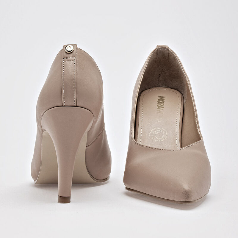 Moramora Zapatilla para mujer beige image number null