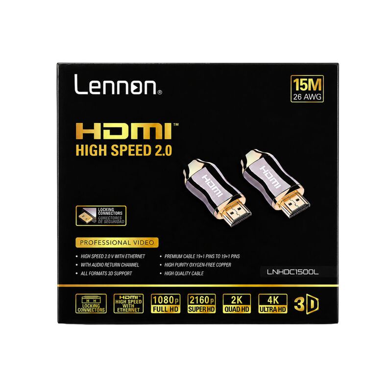 Cable Hdmi 2.0 Lennon Ln-hdc1500l Alta Velocida... image number null
